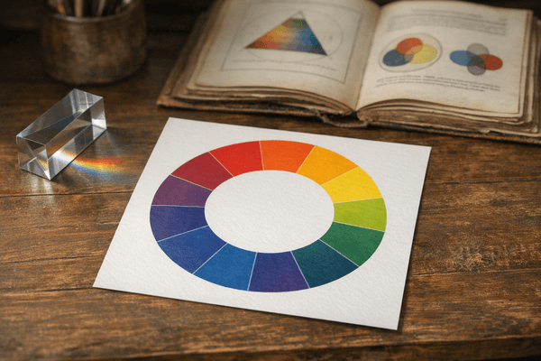 Evolution of color theory from Newton's prism to the artist's color wheel